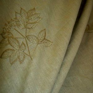 French Beacon Hill Embroidered Laurus Toast Fabric